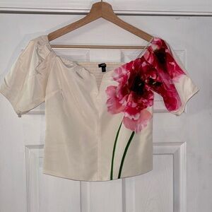 Express Floral Puff Sleeve Top